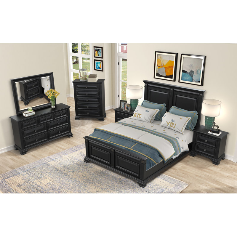 Alcott Hill® Quebec Solid Wood Standard 6 Piece Bedroom Set & Reviews